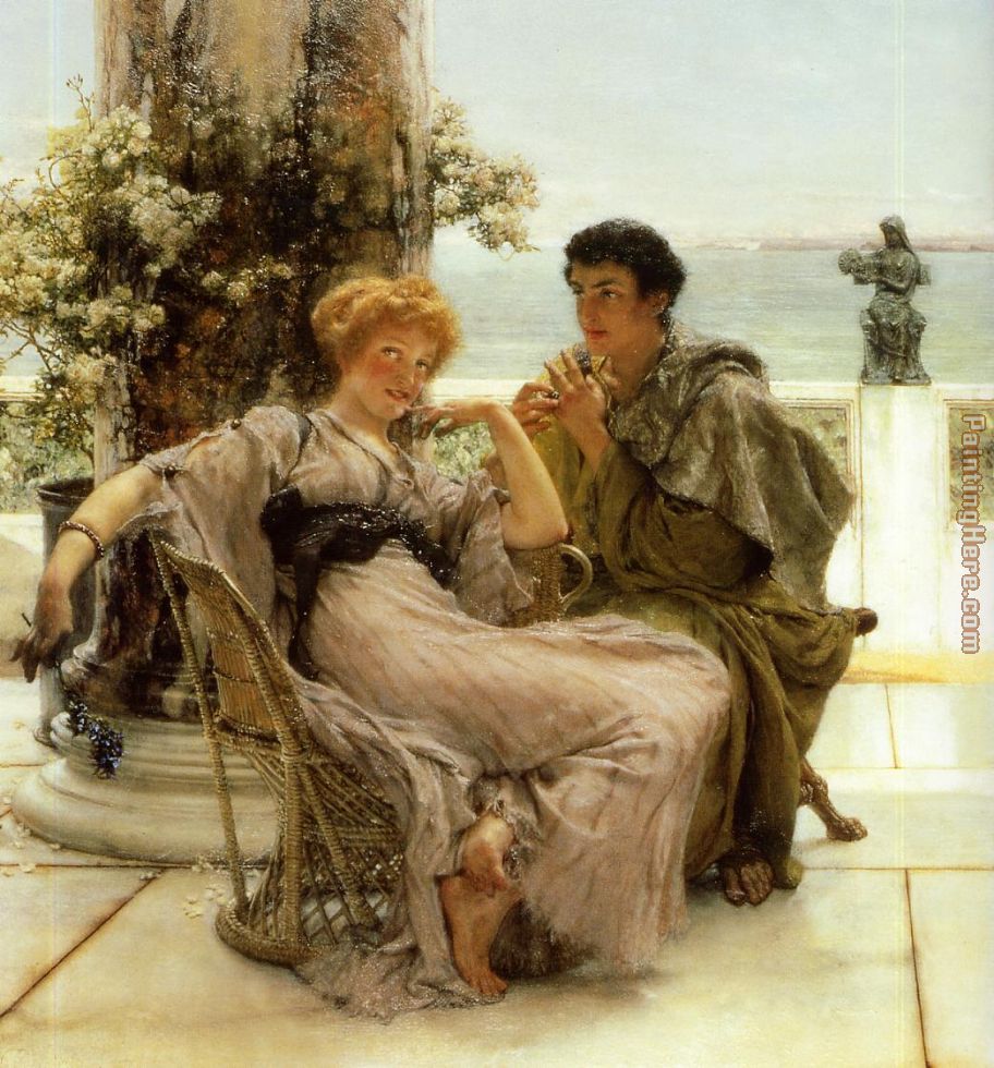 Courtship the Proposal painting - Sir Lawrence Alma-Tadema Courtship the Proposal art painting